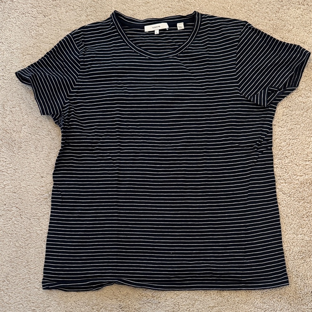 Striped Navy and White Vince shirt